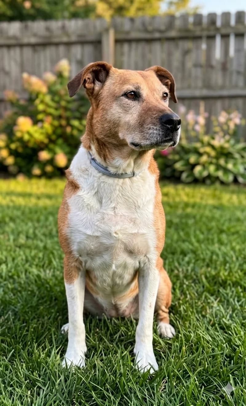 Lilou, female senior Bull Terrier for adoption at SPA de l