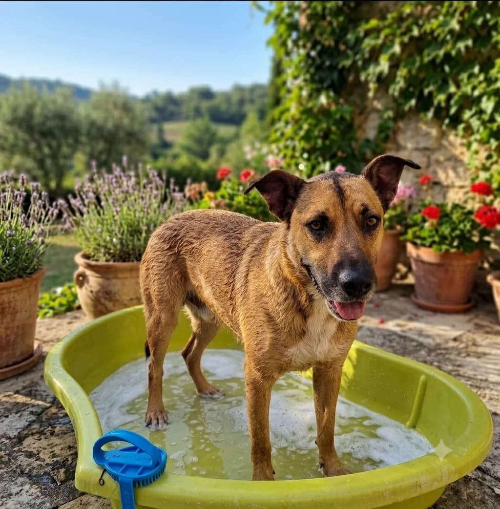 Shenzi, female Belgian Malinois for adoption at SPA de l