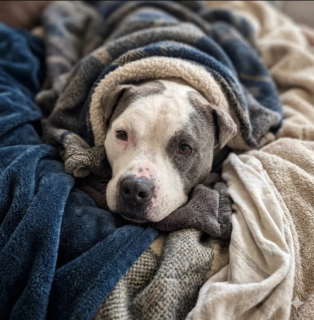 Ness, male senior Staffordshire Bull Terrier for adoption at SPA de l