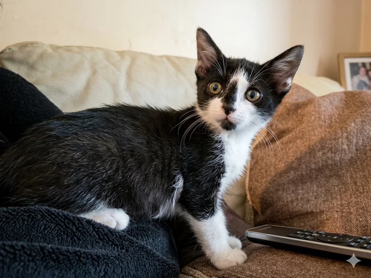 Bonaparte, female puppy European Shorthair for adoption at SPA de l
