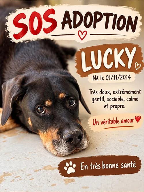 LUCKY, male senior Mixed Breed for adoption at Un Gîte Une Gamelle, Pollestres