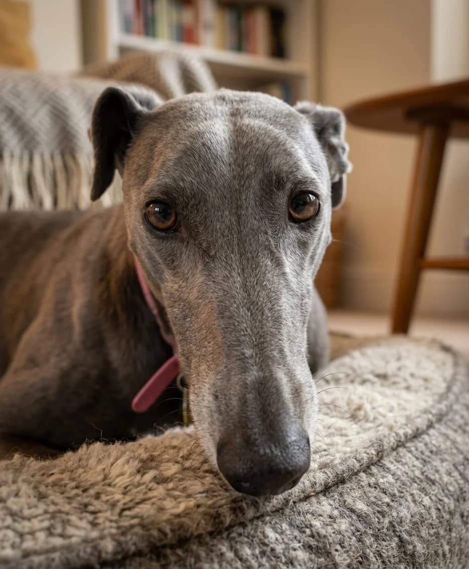 HONEY (BIT VIEW HONEY), blue male Greyhound for adoption at Home Run Hounds Greyhound Charity