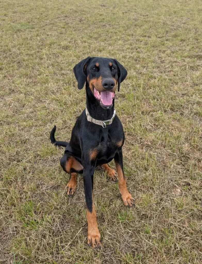 Mazikeen, female 3yo Doberman for adoption at Lincs Dobermann Rescue