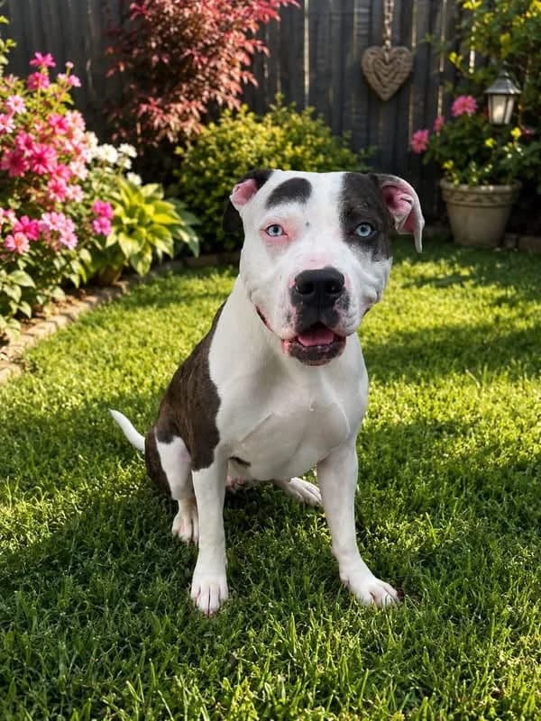 Fay, young Staffordshire Bull Terrier for adoption at Staffie Smiles Rescue