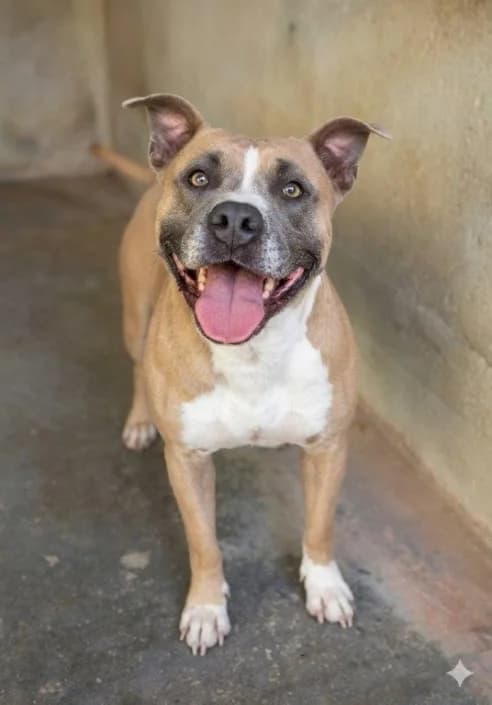 Locky, male American Staffordshire Terrier for adoption at Amici della Terra FVG