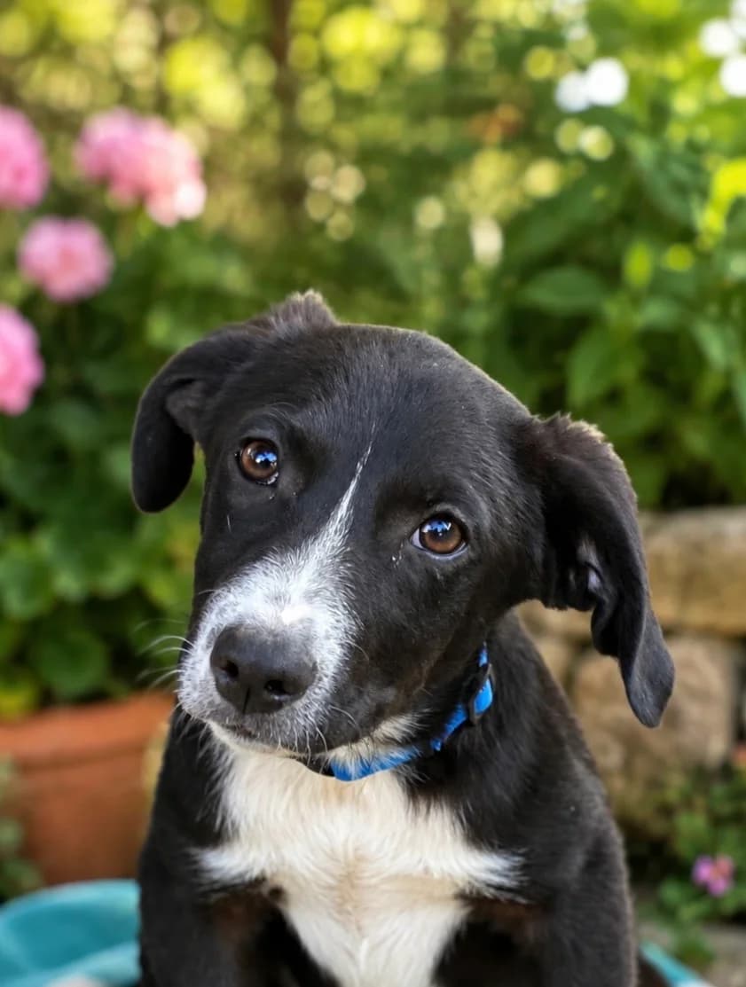 Miney, getekend male puppy Mixed Breed for adoption at Stichting Wereldhonden